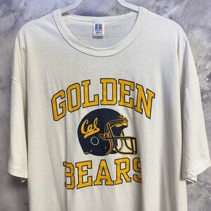 Vintage 80s Cal State Berkley Golden Bears T Shirt 2XL Russell Athletic USA